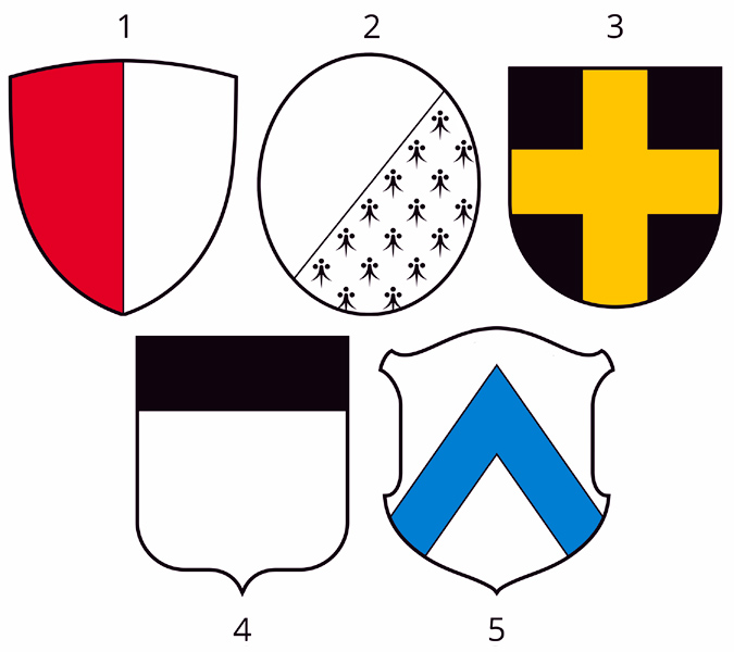 Виды гербовых щитов в средневековой геральдике и их роль в ИСБ и реконструкции